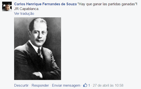 Essa aqui eu aprendi com o CAPABLANCA! 