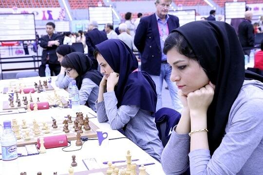 Campeonato Da Xadrez Do Mundo Das Mulheres Lviv 2016 Foto de Stock