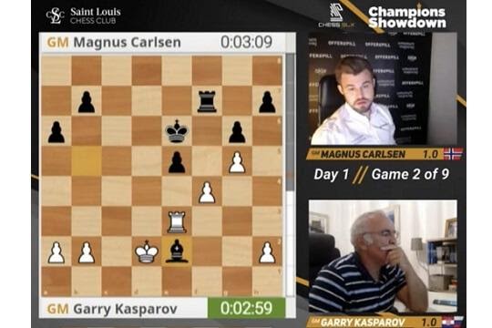 Kasparov e Carlsen irão se enfrentar pela 1ª vez em 16 anos