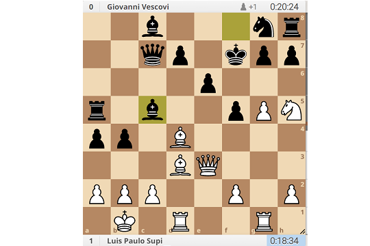 Giovanni Vescovi é o novo campeão brasileiro de xadrez